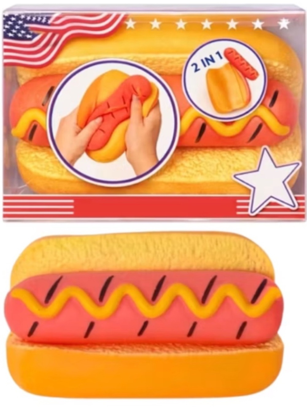 Sunnydays viral trending squishy hot dog sensory squishy toy